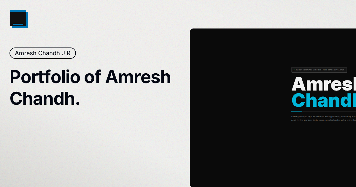 Amresh Chandh — Senior Software Engineer